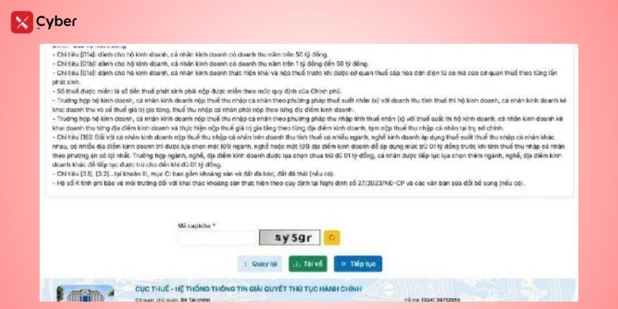 Hướng dẫn hộ kinh doanh kê khai thuế quý 2: Cách nộp tờ khai online và hạn chót cần nhớ 26 hộ kinh doanh kê khai thuế quý 2 trên dịch vụ công - bước 8