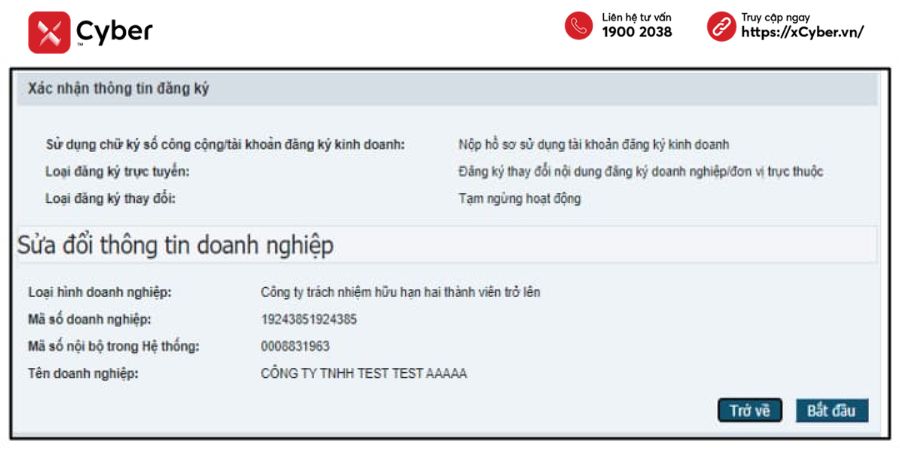 Nộp hồ sơ tạm ngừng kinh doanh qua mạng: cách thực hiện, hồ sơ cần chuẩn bị và lưu ý cho doanh nghiệp 23 nộp hồ sơ tạm ngừng kinh doanh qua mạng - bước 9