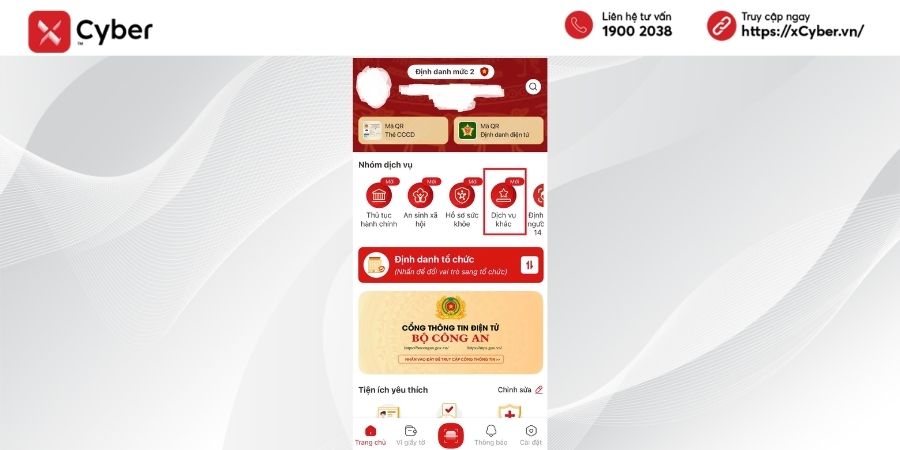 cách đăng ký chữ ký số trên vneid - bước 1