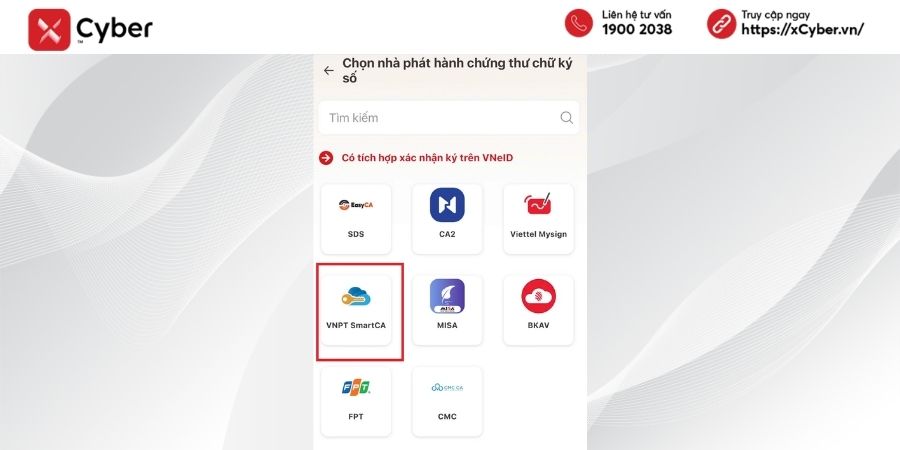cách đăng ký chữ ký số trên vneid - bước 4