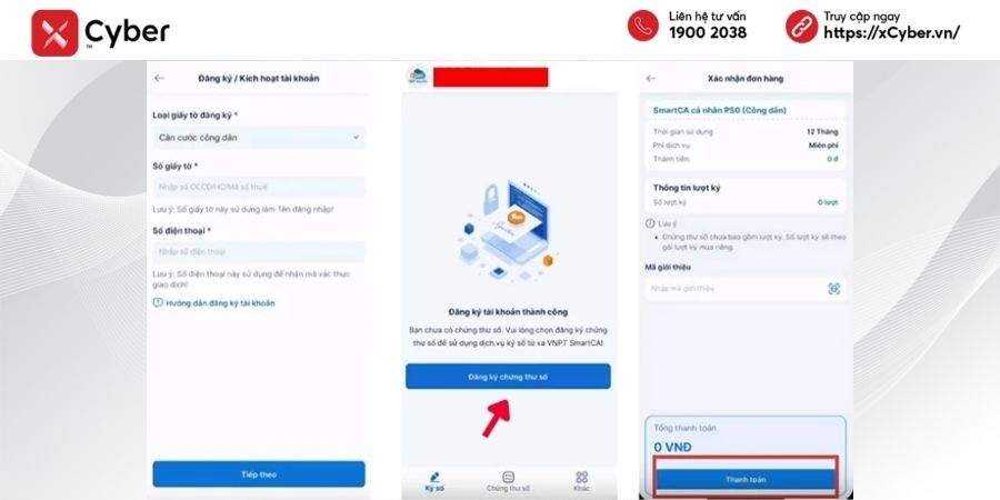 cách đăng ký chữ ký số trên vneid - bước 7
