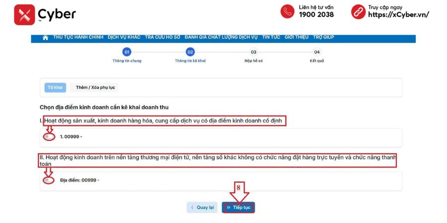 Tất tần tật về hộ kinh doanh nhóm 2: Cách tính thuế, sổ kế toán và hướng dẫn kê khai chi tiết 19 Cách kê khai thuế hộ kinh doanh nhóm 2 - bước 4.2