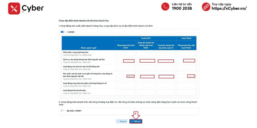 Tất tần tật về hộ kinh doanh nhóm 2: Cách tính thuế, sổ kế toán và hướng dẫn kê khai chi tiết 20 Cách kê khai thuế hộ kinh doanh nhóm 2 - bước 4.3