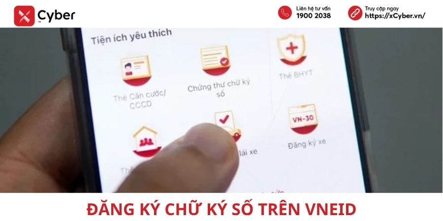 đăng ký chữ ký số trên vneid