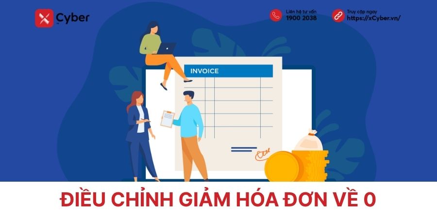 điều chỉnh giảm hóa đơn về 0