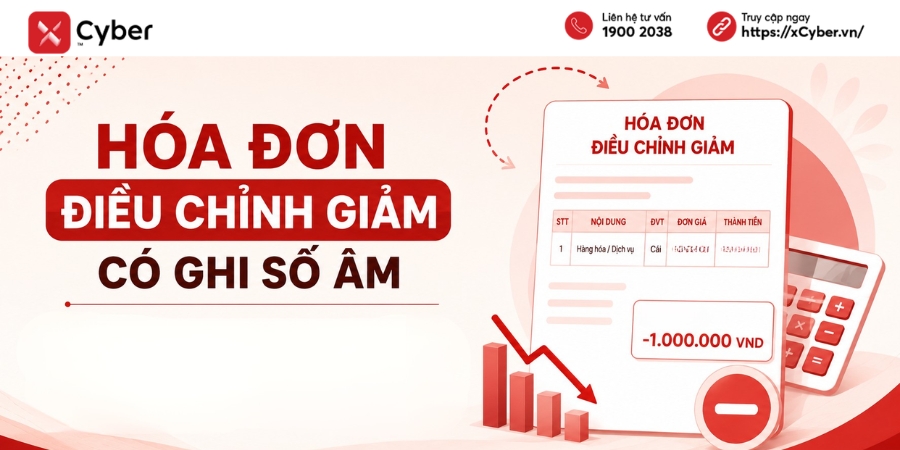 hóa đơn điều chỉnh giảm có ghi số âm không