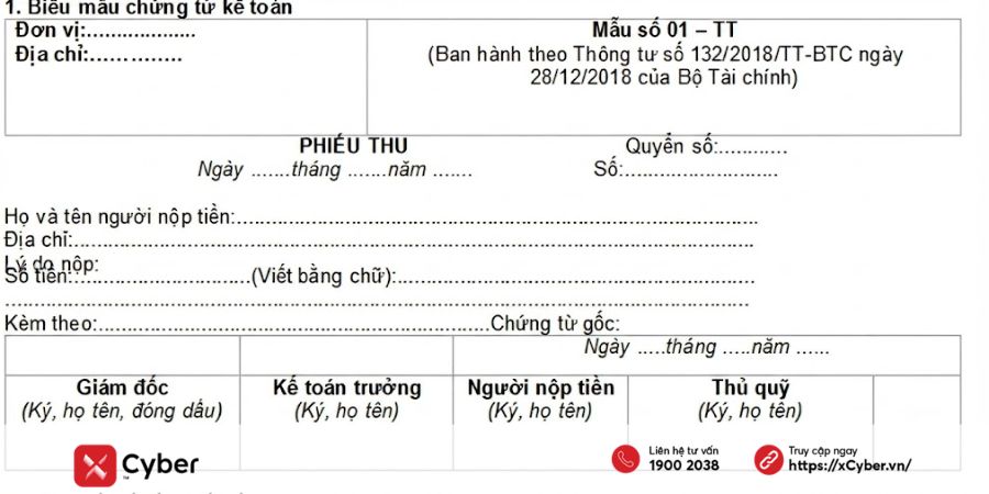 Mẫu phiếu thu là gì? Tổng hợp các mẫu phiếu thu mới nhất hiện nay 7 mẫu phiếu thu theo thông tư 132