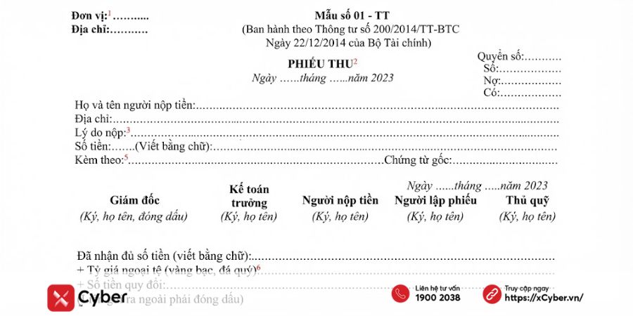 Mẫu phiếu thu là gì? Tổng hợp các mẫu phiếu thu mới nhất hiện nay 5 mẫu phiếu thu theo thông tư 200