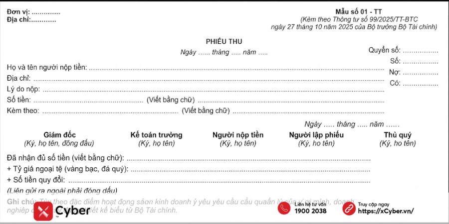 Mẫu phiếu thu là gì? Tổng hợp các mẫu phiếu thu mới nhất hiện nay 4 mẫu phiếu thu theo thông tư 99