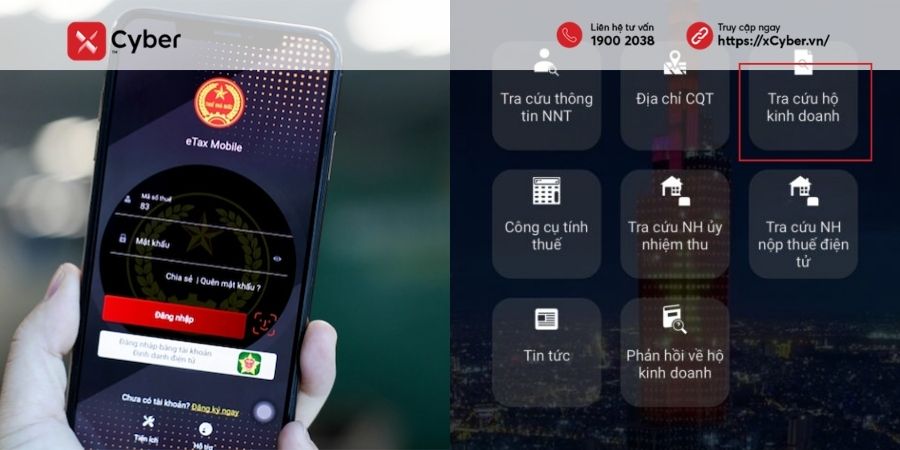Hướng dẫn cách tra cứu thông tin hộ kinh doanh cá thể chi tiết, chính xác 15 tra cứu thông tin hộ kinh doanh trên etax mobile - bước 1