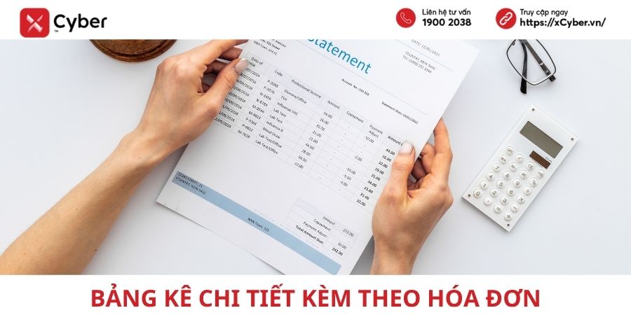Bảng kê chi tiết kèm theo hóa đơn: Mẫu, cách lập và trường hợp sử dụng 1 bảng kê chi tiết kèm theo hóa đơn