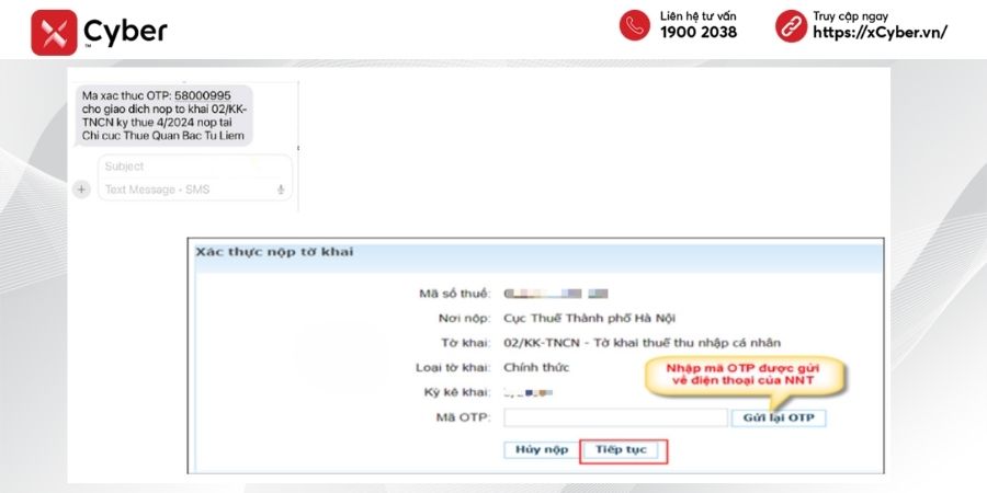 Mẫu 02/KK-TNCN là gì? Cách kê khai và nộp tờ khai thuế TNCN 17 cách nộp tờ khai 02/kk-tncn qua mạng - bước 5