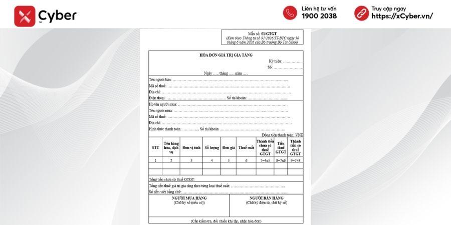 Hóa đơn xuất khẩu là gì? Quy định, mẫu hóa đơn và cách xuất từ 01/7/2026 4 Hóa đơn giá trị gia tăng cho hàng xuất khẩu