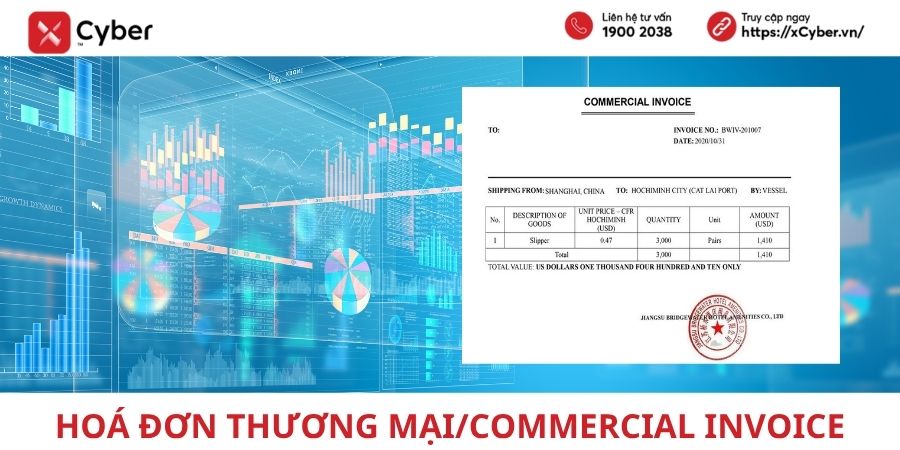 Hóa đơn thương mại/Commercial Invoice là gì? Quy định, vai trò, mẫu hóa đơn và cách phân biệt với hóa đơn GTGT 1 hoá đơn thương mại commercial invoice