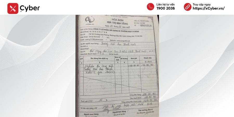 Hóa đơn xây dựng là gì? Quy định, thời điểm và cách xuất hóa đơn công trình 5 Mẫu hóa đơn công trình xây dựng
