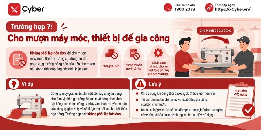 các trường hợp không phải xuất hóa đơn mới nhất - trường hợp 7